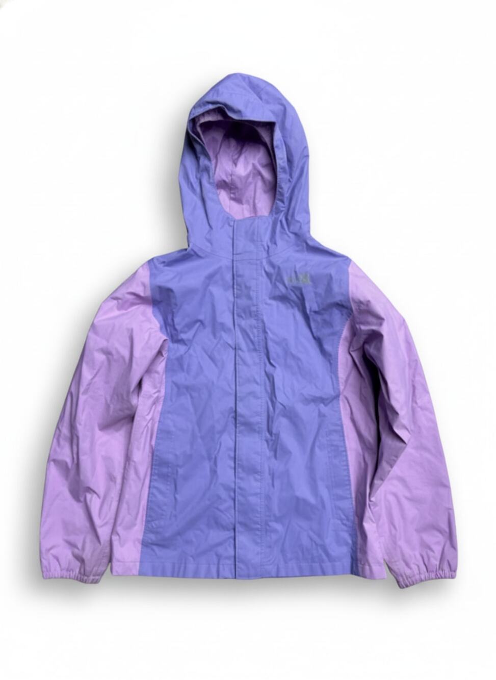 The North Face Girls L (14/16) Purple Two-Tone Hooded Rain Jacket - Picture 1 of 8